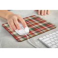 thumbnail image 4 of Red Beige Plaid Premium Mouse Pad Textured Mousepad (7.9" x 9.5") with Natural NonSlip Rubber Base, Ideal for Laptop, Computer & PC, Vintage Look, 4 of 4
