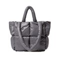 thumbnail image 1 of Wweixi Lightweight Puffer Tote Bag With Padded Comfortable Shoulder Straps Large Capacity Shoulder Bag Gray 1Set, 1 of 6