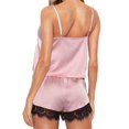 thumbnail image 4 of Ensemble de Pyjama Lingerie Babydoll en Satin et Dentelle pour Femmes, 4 of 5
