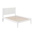 thumbnail image 1 of Leo & Lacey Contemporary Full Solid Wood Platform Bed in White, 1 of 4