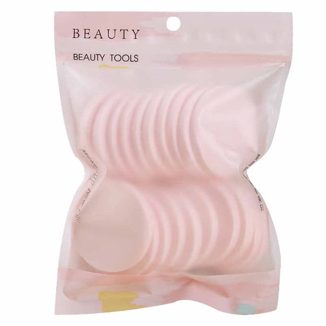 Latex Cosmetic Puff Set Women's Beauty Sponge Foundation Sponge Geometrical Blender Wedge Makeup Accessory 20pcs, CXT022 & Round