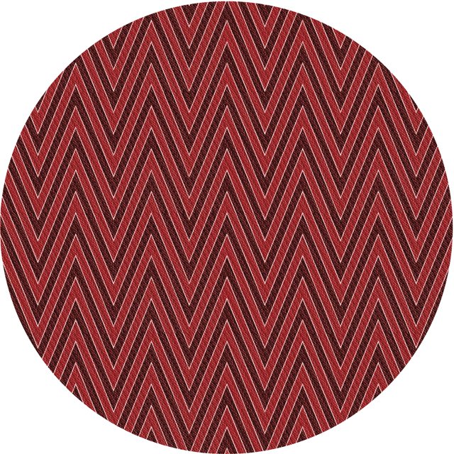 Ahgly Company Tapis Rond Lavable en Machine Intérieur Transitionnel Rouge Canneberge, 3 Pieds Rond