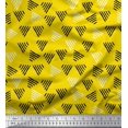 thumbnail image 1 of Soimoi Cotton Voile Fabric Triangle Block Print Fabric by Yard 56 Inch Wide, 1 of 3
