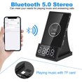 thumbnail image 4 of Réveils à Recharge Sans Fil avec Radio FM, Haut-Parleur Bluetooth avec Port de Charge USB, Horloges Électriques pour Chambre/enfants, Variateur de Volume d'Alarme et de Luminosité Réglable, Répétition, Lecture de Cartes TF, 4 of 5