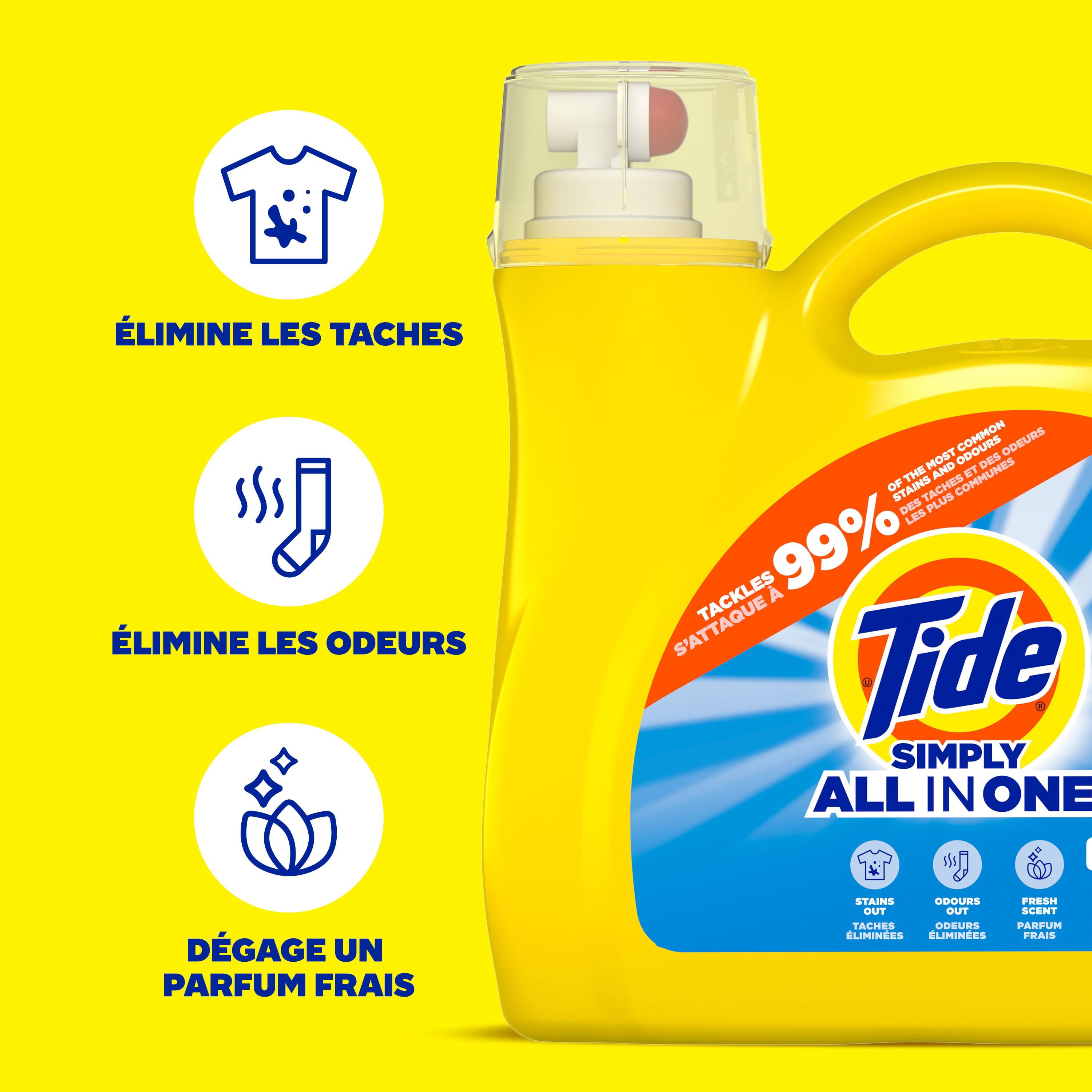 Tide Simply All-In-One Liquid Laundry Detergent, Refreshing Breeze Scent, 107 Loads, 4.16 L