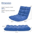 thumbnail image 2 of Costway Chaise de Sol Réglable à 14 Positions, Chaise de Jeu Paresseuse Pliante, Sofa Coussiné, Neuf, Bleu, 2 of 10