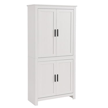 HOMCOM 64" Kitchen Pantry Storage Cabinet with 3 Adjustable Shelves