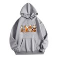 thumbnail image 1 of Rbaofujie Chandail à Capuchon pour Femme à Capuche avec Cordon, Mode, Manches Longues, Chandail à Capuchon Imprimé, Haut, Coa Gris, Chandails pour Femmes, 1 of 5
