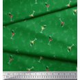 thumbnail image 3 of Soimoi Green Crepe Silk Fabric Glass,Straw & Drinks Summer Designs Print Sewing Fabric Yard 42 Inch Wide, 3 of 3