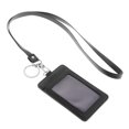 thumbnail image 3 of Badge Holder, Real Leather ID Badge Card Holder with Window - Quick Rlease Detachable Neck Lanyard Strap with Key - 11color (Vertical), 3 of 8