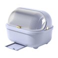 thumbnail image 2 of EGNMCR Kitchen Drainage Dish Rack With Lid Chopsticks Storage Box Household Floor Dish Drainer Tableware organizer, 2 of 6