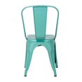 thumbnail image 2 of Heavenly Collection Chaise de Salle à Manger en Métal Bleue, 2 of 3