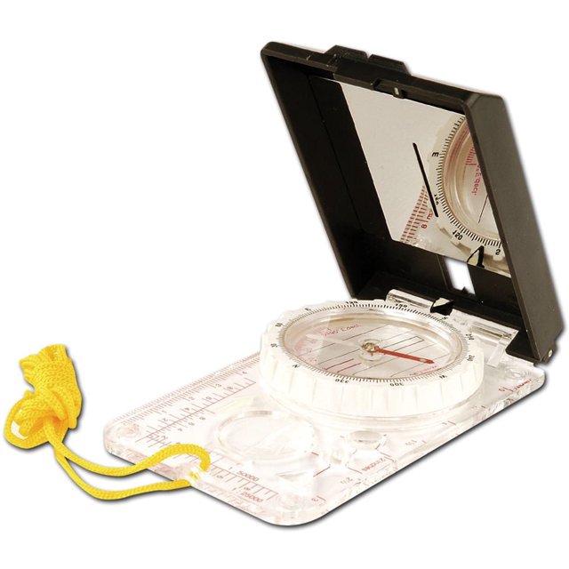 Compass de Visée Mondialement Célèbre avec une base Transparente Comprenant des Écailles Linéaires et romer, un Cadran Lumineux Rempli de Liquide, un Couvercle Noir avec Miroir de Visée et Loupe, et une Lanière Jaune, Convient à une navigation Extérieure Précise et à la Lecture de Cartes.