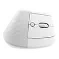 thumbnail image 2 of Logitech Lift Vertical Ergonomic Mouse - Vertical mouse - ergonomic - 6 buttons - wireless - Bluetooth, 2.4 GHz - Logitech Logi Bolt USB receiver - off-white, 2 of 13
