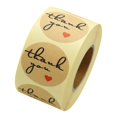 thumbnail image 3 of 500 Pieces/Roll Thank You Packaging Stickers Thank Stickers Thank You Sealing Stickers Round Kraft Labels DIY, 3 of 8