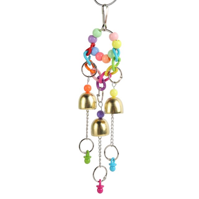 Bird Bells Toy, Bird Swing Bells Toy Healthy Pleasant Sound Bite Resistant Colorful For Parrots