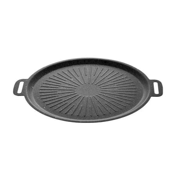Korean Grill Pan with Nonstick 6-Layer Coating, 30Cm Round Bbq Griddle with Bag, Compatible for Induction, Gas Stove, Electric Cooktop, Indoor Or Outdoor Grillingharlik