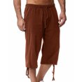 thumbnail image 1 of Weiqiqre Mens Pants Solid Color Casual Pants Casual Loose Straddle Pants Amall Foot Pants Full Length Pants Perfect for Outdoor Work and Casual Streetwear in Spring and Fall Seasons, 1 of 7