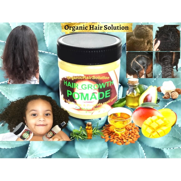 Pommade pour la Pousse des Cheveux pour Enfants - Graisse - pour des Cheveux Plus Forts, Plus Épais et Plus Longs - Cuir Chevelu et Pommade Fortifiante avec Ricin, Beurre de Mangue et Vitamine E - pour Pointes Fourchues et Cuir Chevelu Sec - pour Tous les Types de Cheveux (8 oz)