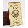 thumbnail image 1 of Personalized Engraved Wood Magnets 40 Rustic Wedding Save The Date Wooden Magnet Annuncements, 1 of 2