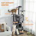 thumbnail image 4 of PawHut 54" Cat Tree Tower with Scratching Posts, Cat Condos, Dark Grey, 4 of 10