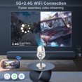 thumbnail image 2 of Salange Mini Projector with Wifi and Bluetooth Support 4K Video Beam Portable Hidden Bracket, 2 of 8