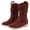 Coffee-A, variant on 2025 Winter High Heel Zipper Western Boots for Women Rustic Outwear Fashionable Classic Black Western Boots for Women Buckle Ankle Boots New Thick Heel Mesh Breathable Cool Boots