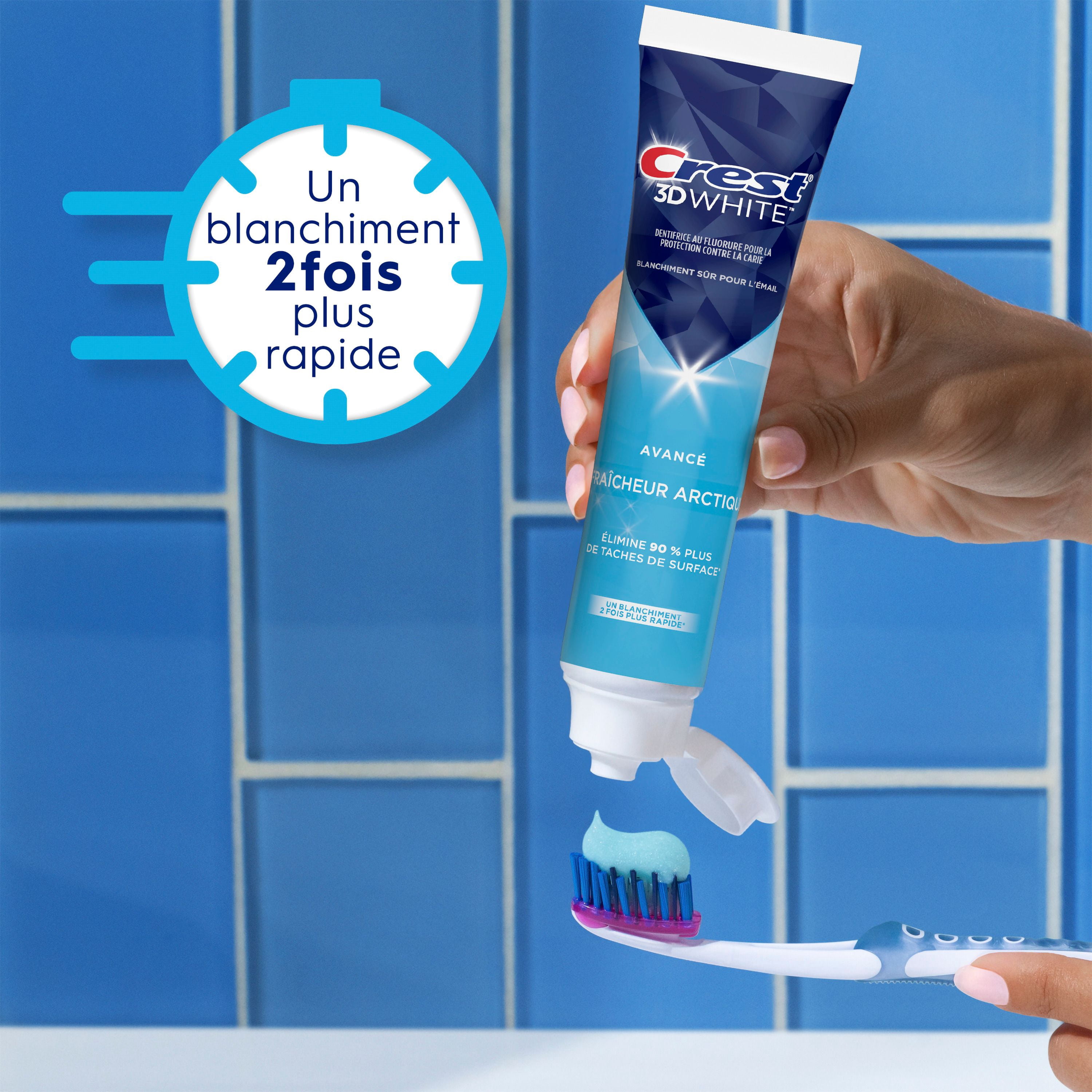 Crest 3D White Dentifrice Blanchissant Avancé, Fraîcheur Arctique