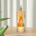 thumbnail image 4 of Lamp Decorative Prayer Candle Ornament for Desktop Flameless Jesus Virgin Prayer Church Holiday Style A, 4 of 9