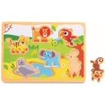 thumbnail image 1 of TOOKYLAND Animal Sounds Peg Puzzle - 7pcs - Wooden Puzzle with Sound Effects, Ages 18m+, 1 of 9