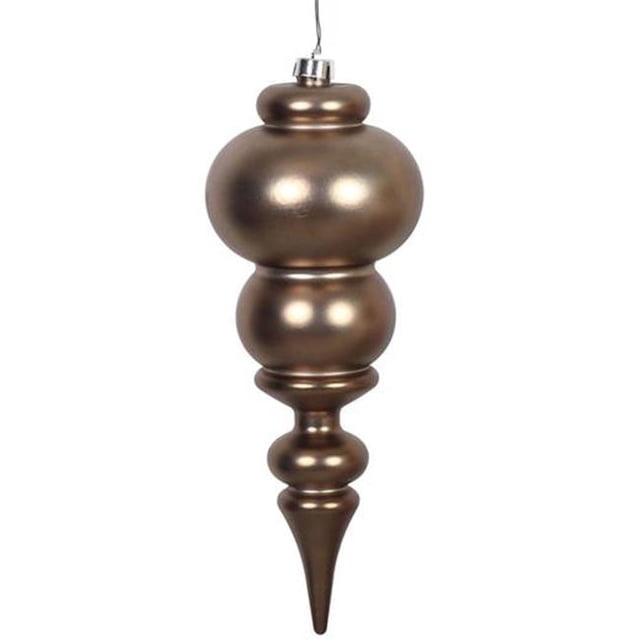 Vickerman N150687DMV 14 Po. Finial Mat Étain Percé Ornement de Noël