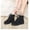 Black, variant on LSLJS Snow Boots Women's Casual Boots Winter Flat with Cotton Short Boots Women's Cotton Shoes
