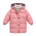 thumbnail image 1 of Hfolob Kids Girl Coat Girls Down Jacket With Thick Quilted For Winter Mid Length Coat, 1 of 3