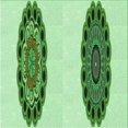 thumbnail image 1 of Ahgly Company Tapis d'Intérieur Lavables à la Machine, Carrés, Transitionnels, Verts, Tapis de Zone, 8 Pieds Carré, 1 of 7