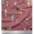 thumbnail image 1 of Soimoi Brown Rayon Fabric Human Group Decor Fabric Printed Yard 42 Inch Wide, 1 of 3