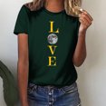 thumbnail image 2 of Penkiiy T-Shirt Musulman Ramadan pour Femmes T-Shirts Graphiques Mignons pour Femmes Col Rond Manches Courtes Imprimé Lune T-Shirt Décontracté m Vert, 2 of 6