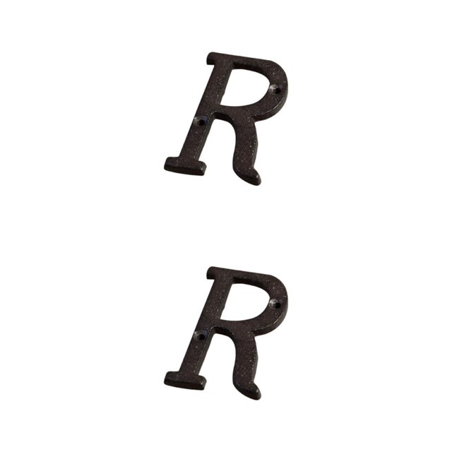 Youkk Iron Decoration Doorplate Durable And Rustproof Wide Application Not Easy To Fade Metal Metal Letters House Numbers B17--R 2Set