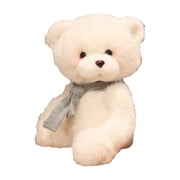Rbaofujie 9 Inches White Bear Scarf Teddy Bear Toy Children's Little White Bear Sleeps Doll Boy And Girl Holiday Birthday Gift