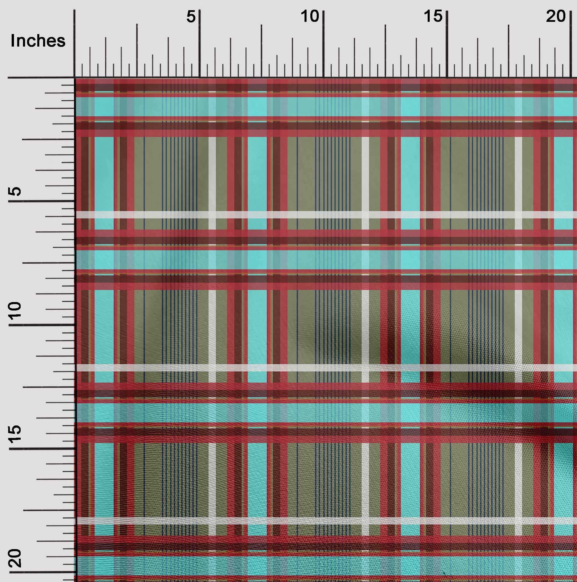 oneOone Viscose Chiffon Fabric Madras Check Print Fabric By Yard 42 Inch Wide