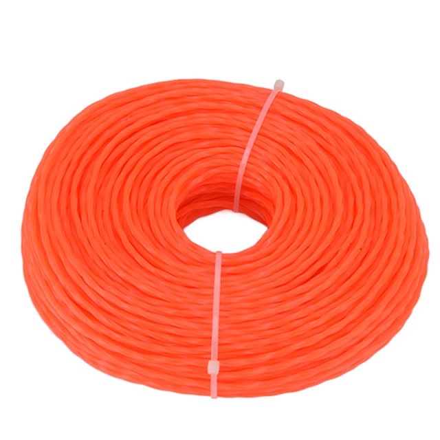 Fil de Coupe, Nylon 3.0mm 85m Forme Torsadée Résistance aux Dommages Fil de Coupe pour Tondeuse de Jardin
