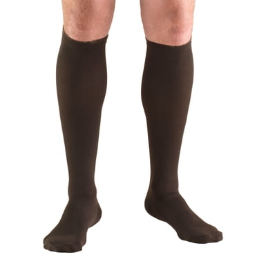 Truform Knee High Dress Socks: 15 - 20 mmHg, Brown, Medium