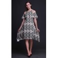 thumbnail image 2 of Bimba Green Tie-Dye Print Flutter Sleeve Womens Party Tunic Cold Shoulder Midi Dress - XX-Large, 2 of 6