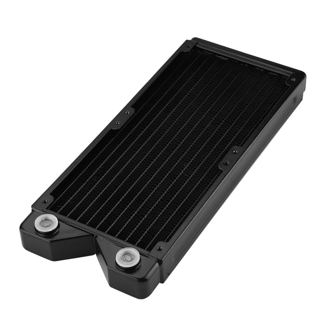 Computer Heat Sink, 120mm/240mm G1/4 Copper Water Heat Radiator Exchanger With Fittings, Used In PC Water Cooling System