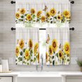 thumbnail image 1 of Sunflower Kitchen Window Curtains Valance and Tier Set 36 Inch, Spring Butterfly 3 Piece Set Short Curtains for Window, Summer Window Treatment Tiers for Living Room Bedroom, 1 of 5