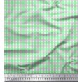 thumbnail image 1 of Soimoi Green Poly Georgette Fabric Window Pane Check Printed Fabric 1 Yard 42 Inch Wide, 1 of 3