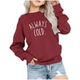 thumbnail image 1 of Soldes de Hauts à Manches Longues pour Filles Chandail à Col Rond Surdimensionné pour Filles Mode pour Enfants Chandail à Manches Longues à Enfiler Hauts 1-12 Ans Chemises pour Bébés Filles Rouge 9-10T, 1 of 6