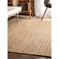 thumbnail image 1 of Aizza Trends Hand Made Hand Braided Natural Jute Floor Area Rug / Floor Carpet Rug / Natural Jute Rug, 1 of 5