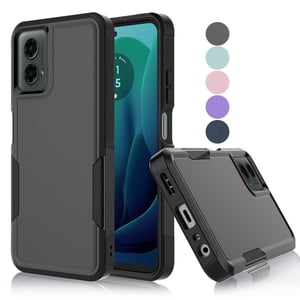 Pour Moto G 5G 2024 Case ,Boîtier de téléphone à l'arrêt pour Motorola Moto G 5G 2024, Tekcoo Protection antichoc Armor résistant résistant & Bumper en caoutchouc rugueux 2-in-1 Couverture de l'étui - Noir
