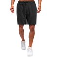 thumbnail image 1 of EOYWHK Big and Tall Linen Shorts for Men with Pockets,5" Inseam Summer Athletic Basketball Shorts,Quick Drying Breathable Elastic Waistband with Drawstring Pockets ,M-5XL, 1 of 5