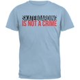 thumbnail image 1 of Skateboarding Is Not A Crime Light Blue Adult T-Shirt, 1 of 1